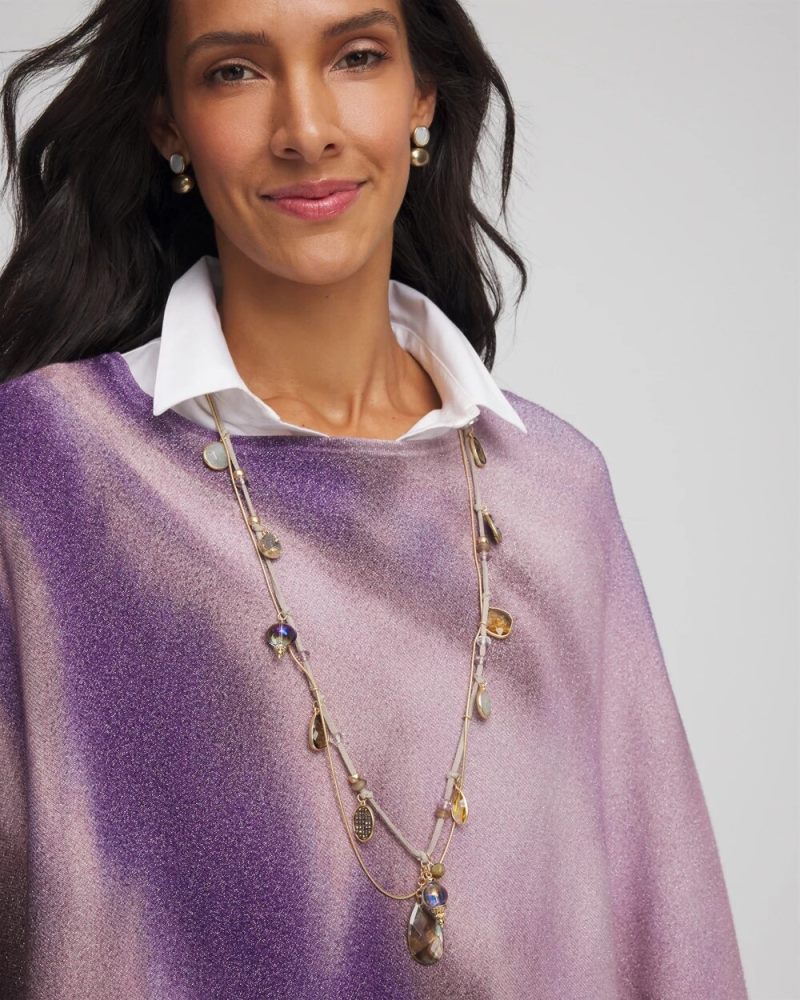 Chicos Drop Off Pendant Necklace - NEUTRAL