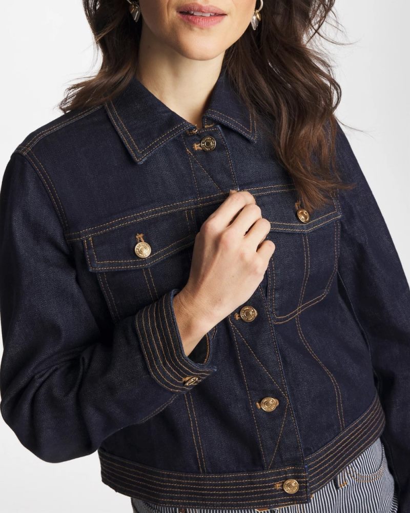 Chicos Denim Trucker Jacket - CEDAR RINSE