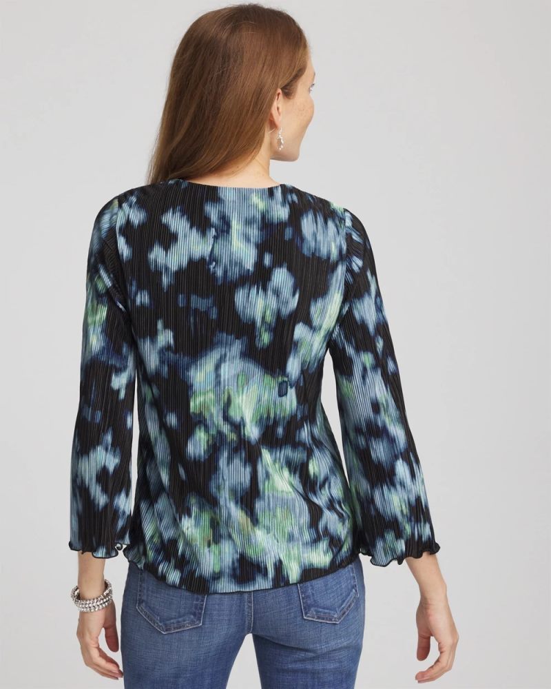 Chicos Bodre Flare Sleeve Top - BLACK