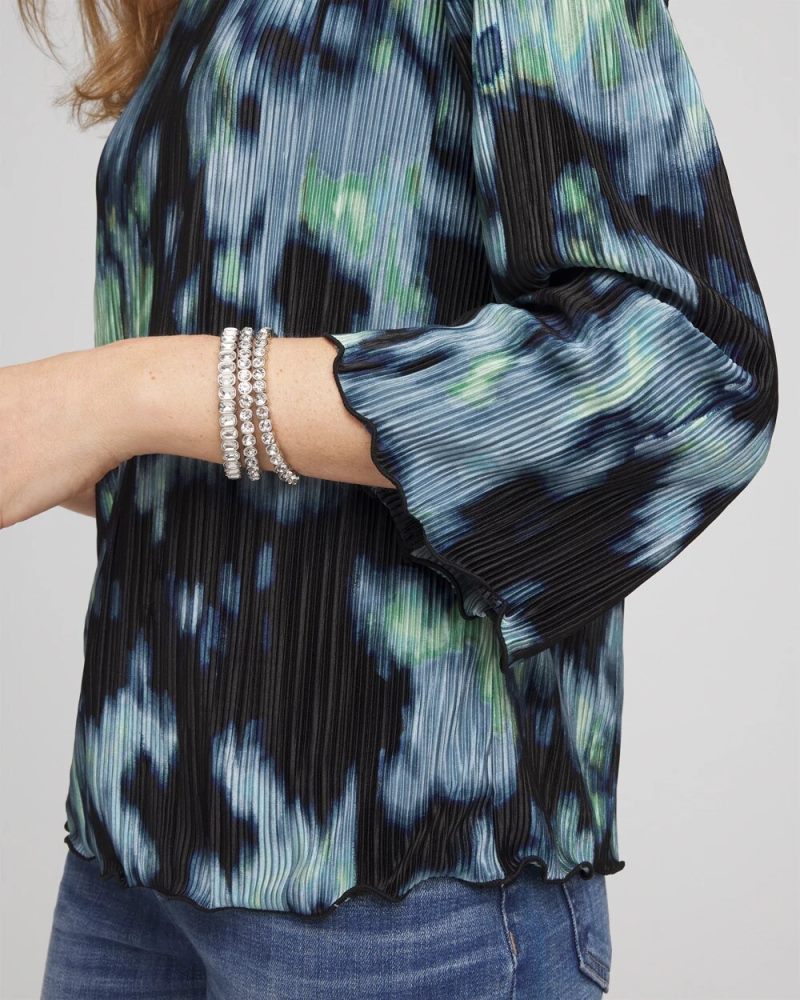 Chicos Bodre Flare Sleeve Top - BLACK