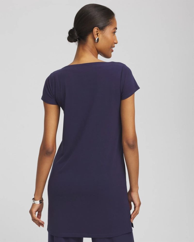 Chicos Travelers™ Knit Tunic - PASSPORT BLUE