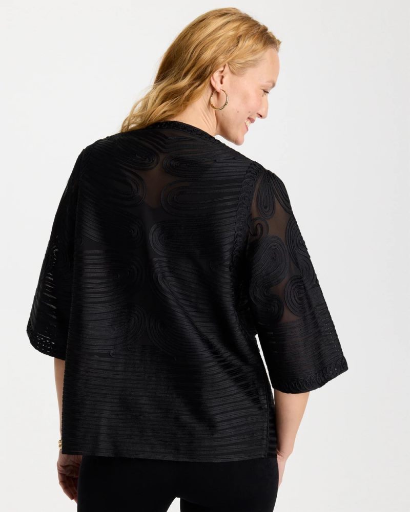 Chicos Travelers™ Collection Soutache Jacket - TRAVELERS BLACK