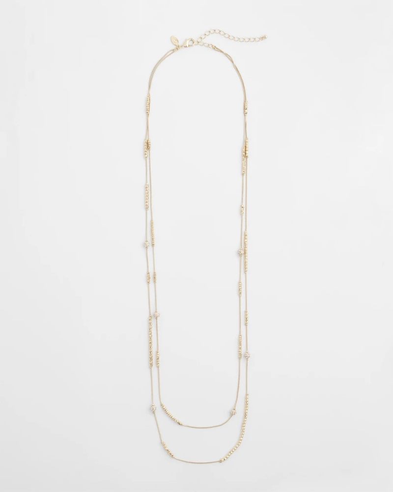 Chicos Hexie Multi-Strand Necklace - GOLD