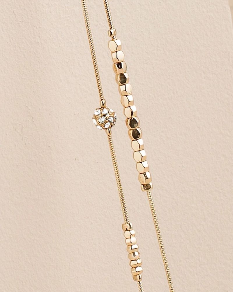 Chicos Hexie Multi-Strand Necklace - GOLD