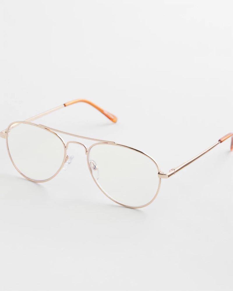 Chicos Metal Aviator Readers - GOLD