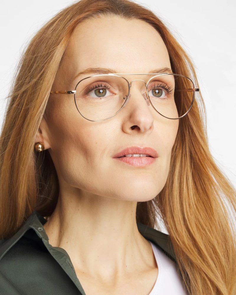 Chicos Metal Aviator Readers - GOLD