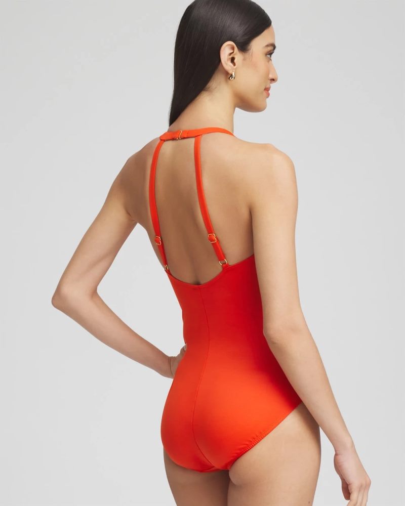 Chicos Miraclesuit® Wrapsody One Piece Swimsuit - ORANGE