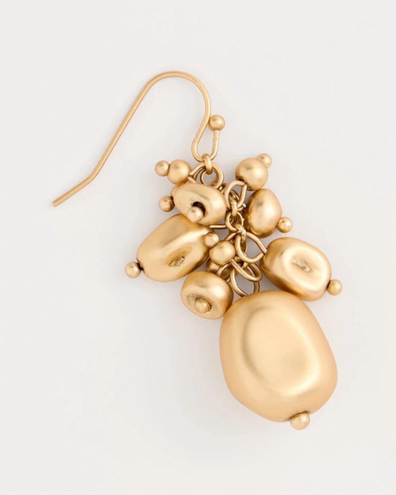 Chicos Goldtone Cluster Earrings - GOLD