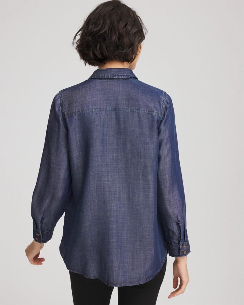 Chicos Tencel™ Classic-Fit Denim Tunic - ROSARIO INDIGO