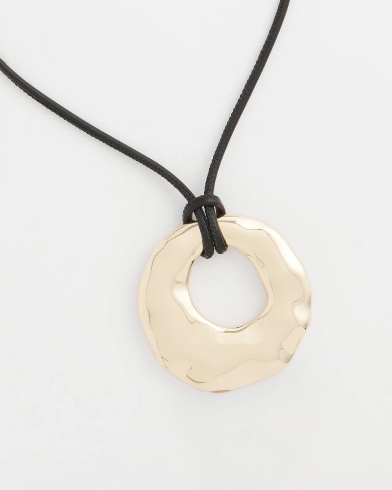 Chicos Modern Gold Pendant - GOLD