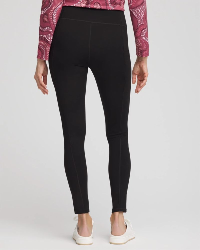 Chicos Zenergy® Colorblock Ankle Leggings - ROSEWOOD