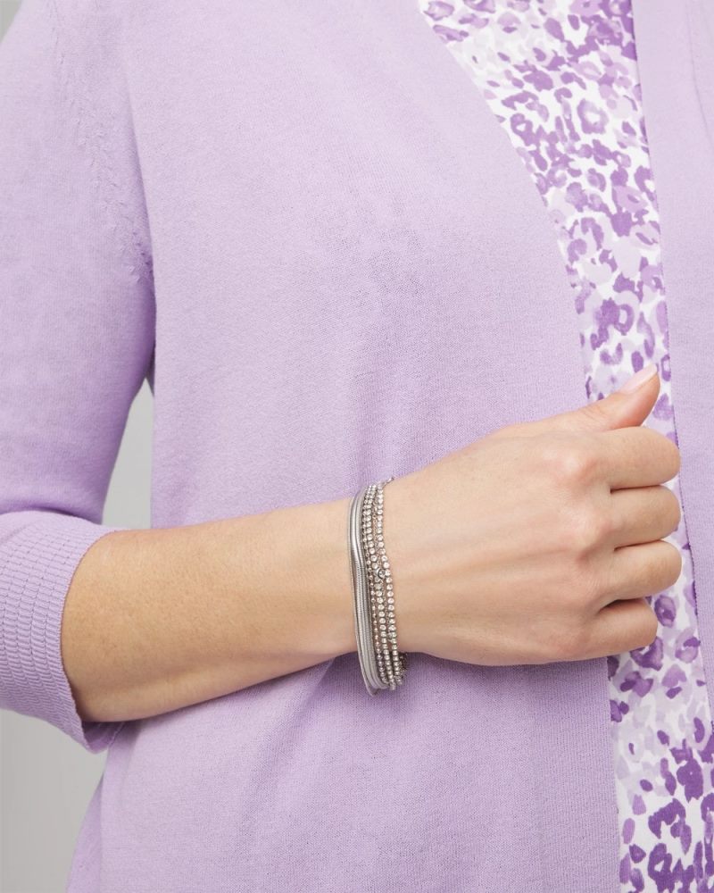 Chicos Silvertone Multistrand Bracelet - SILVER