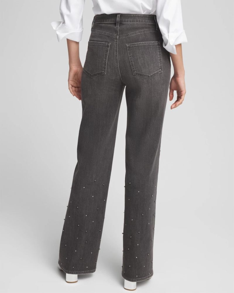 Chicos Pearl High Rise Wide Leg Jean - SHADOW LAKE WASH