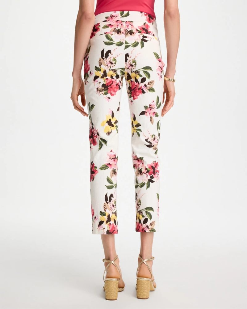 Chicos Brigitte™ Slim Mari Bloom Crop - HOT HONEYSUCKLE
