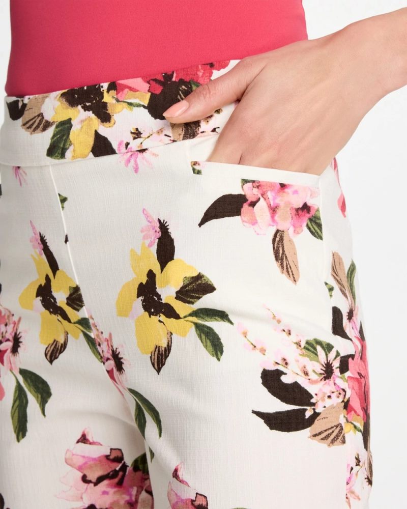 Chicos Brigitte™ Slim Mari Bloom Crop - HOT HONEYSUCKLE