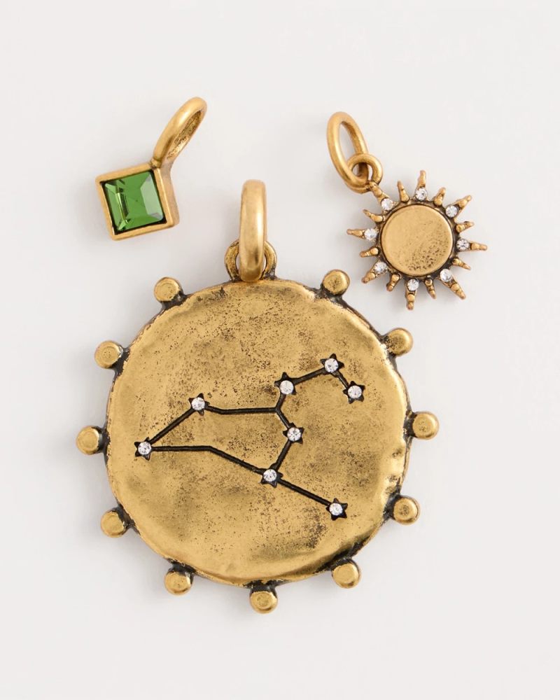 Chicos Leo Zodiac Charm Pendant - MIXED METALS