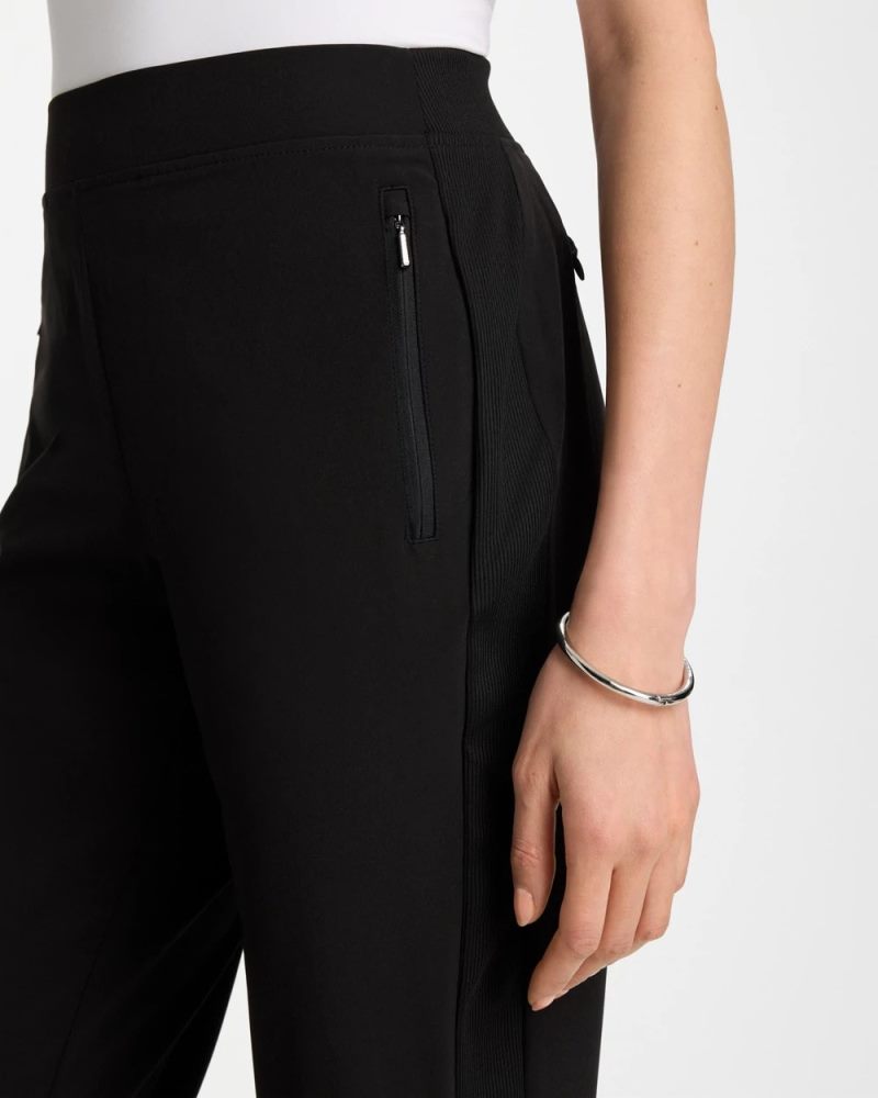 Chicos Zenergy® UPF Rib Mix Ankle Pants - BLACK