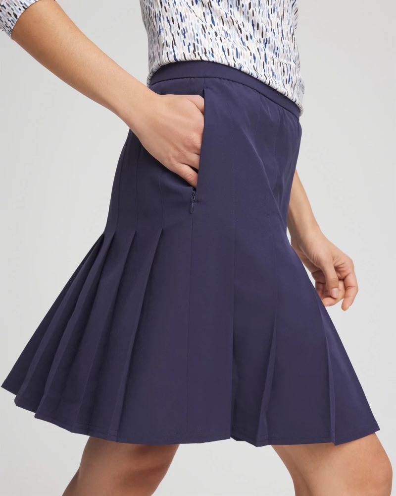 Chicos Zenergy® UPF Pleated Skort - PASSPORT BLUE