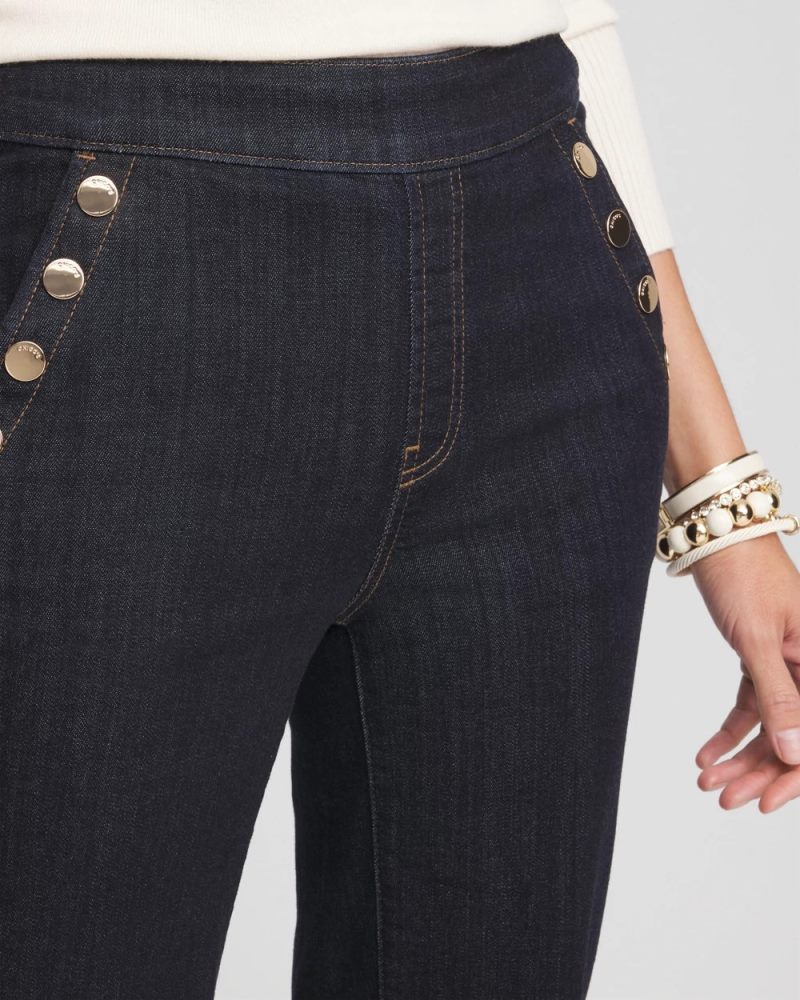Chicos Pull-On Wide Leg Jean - CRESTONE PEAK RINSE