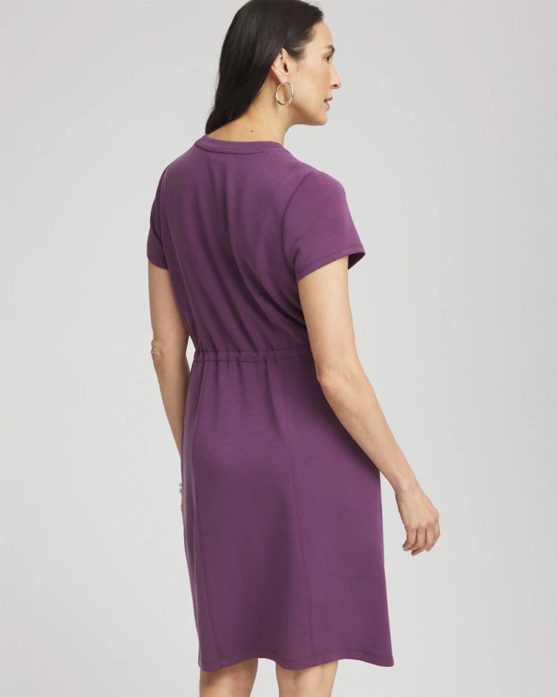 Chicos Zenergy® Bungee-Waist Dress - WASHED GRAPE