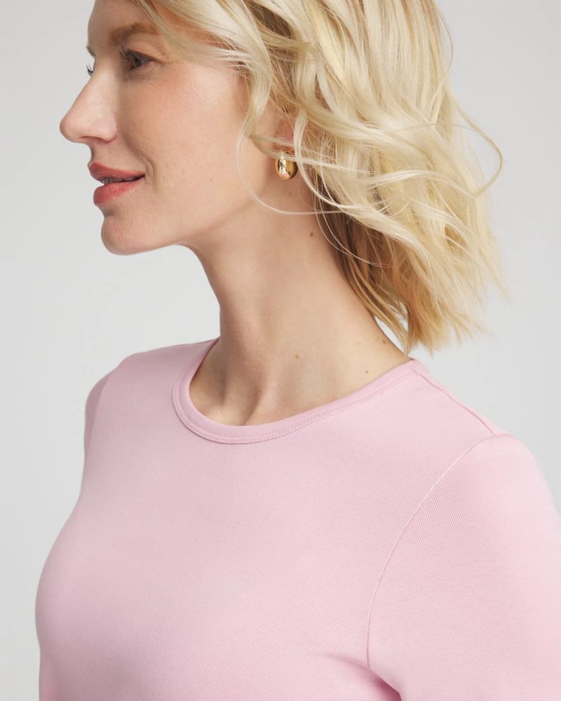 Chicos Classic Fit Pima Cotton Tee - ROSE SHADOW