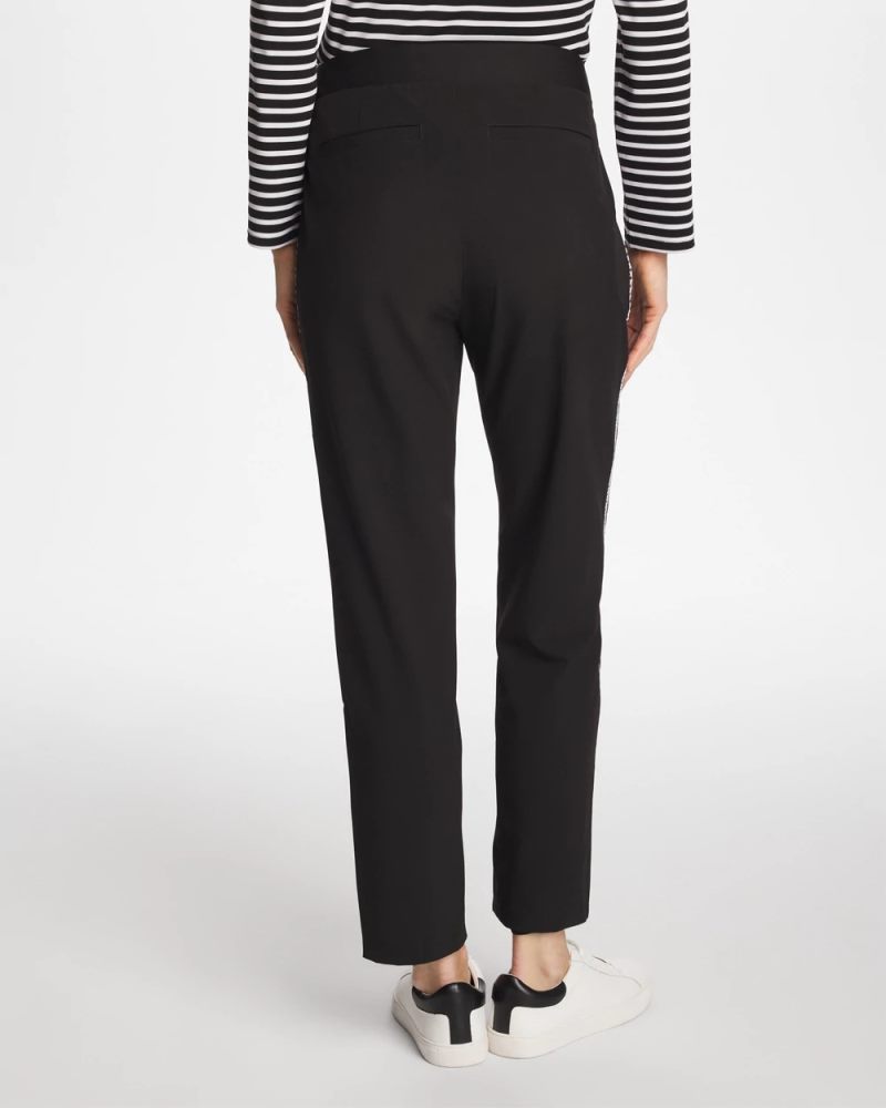 Chicos Zenergy® UPF Lattice-Trim Ankle Pants - BLACK