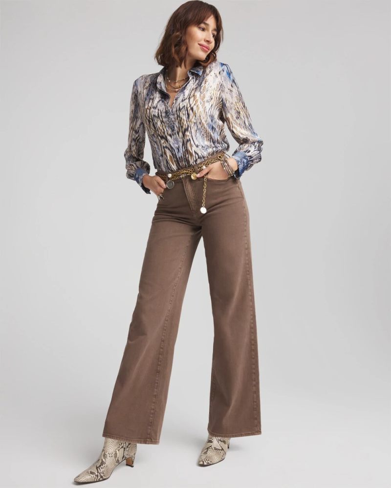 Chicos So Slimming® High Rise Wide Leg Jeans - WARM MOCHA