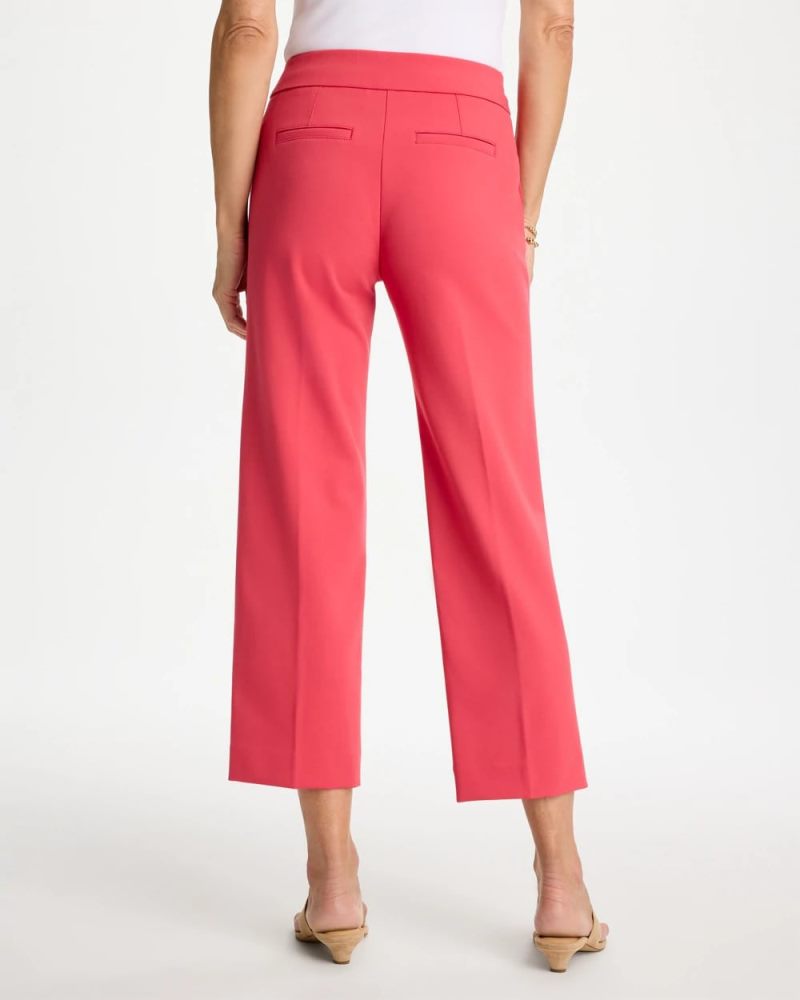Chicos Juliet Lightweight Straight Crop Pants - HOT HONEYSUCKLE