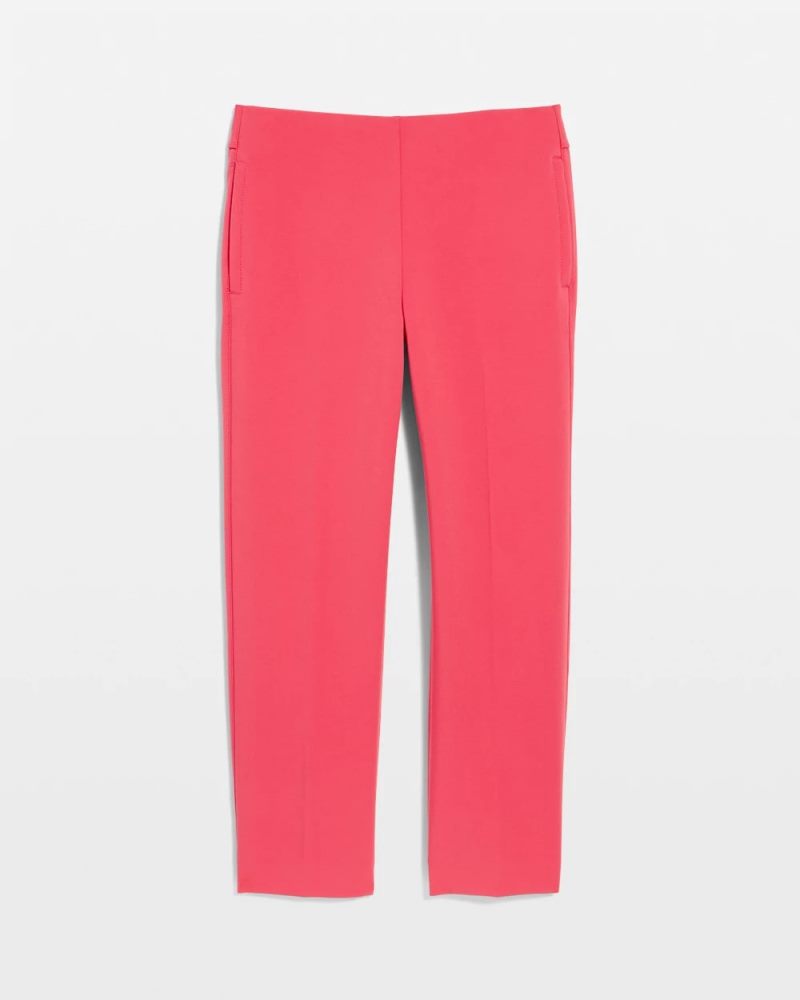 Chicos Juliet Lightweight Straight Crop Pants - HOT HONEYSUCKLE