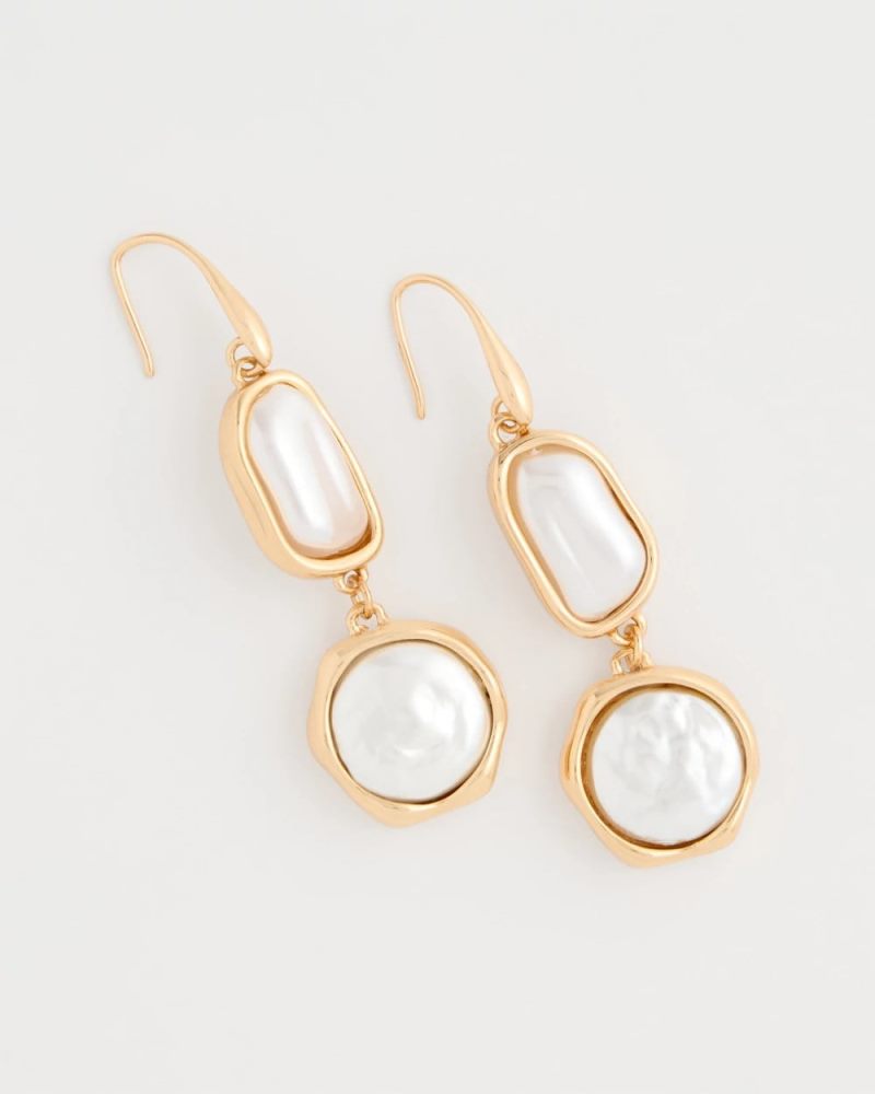 Chicos Siren Faux Pearl Drop Earrings - PEARL