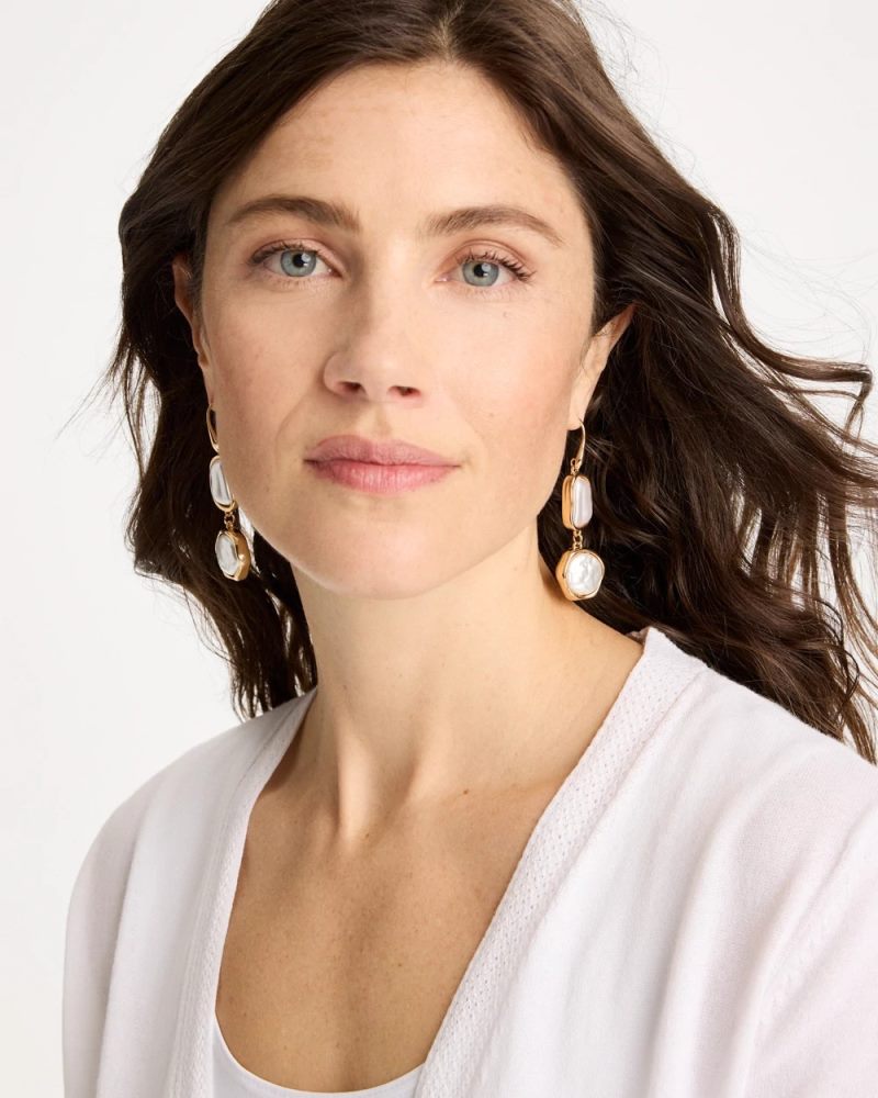 Chicos Siren Faux Pearl Drop Earrings - PEARL