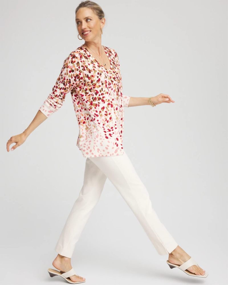Chicos Ombré Printed V-Neck Cardigan - MULTI