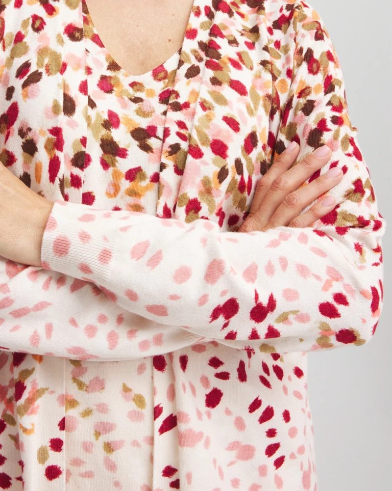 Chicos Ombré Printed V-Neck Cardigan - MULTI