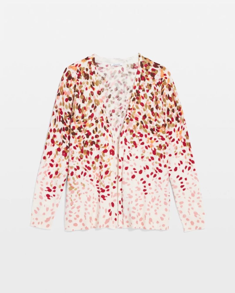 Chicos Ombré Printed V-Neck Cardigan - MULTI