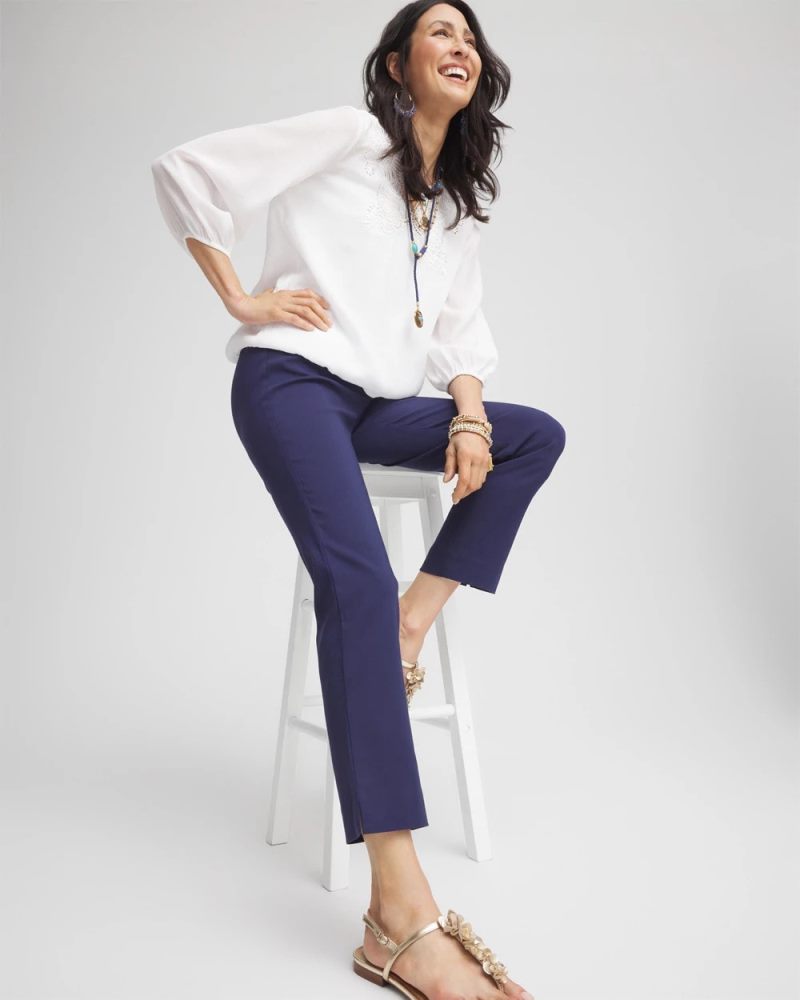 Chicos Brigitte™ Pull-On Cropped Pants - PASSPORT BLUE