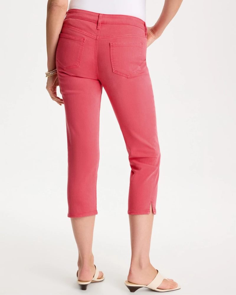 Chicos Girlfriend Slim Capri Jeans - CALYPSO CORAL