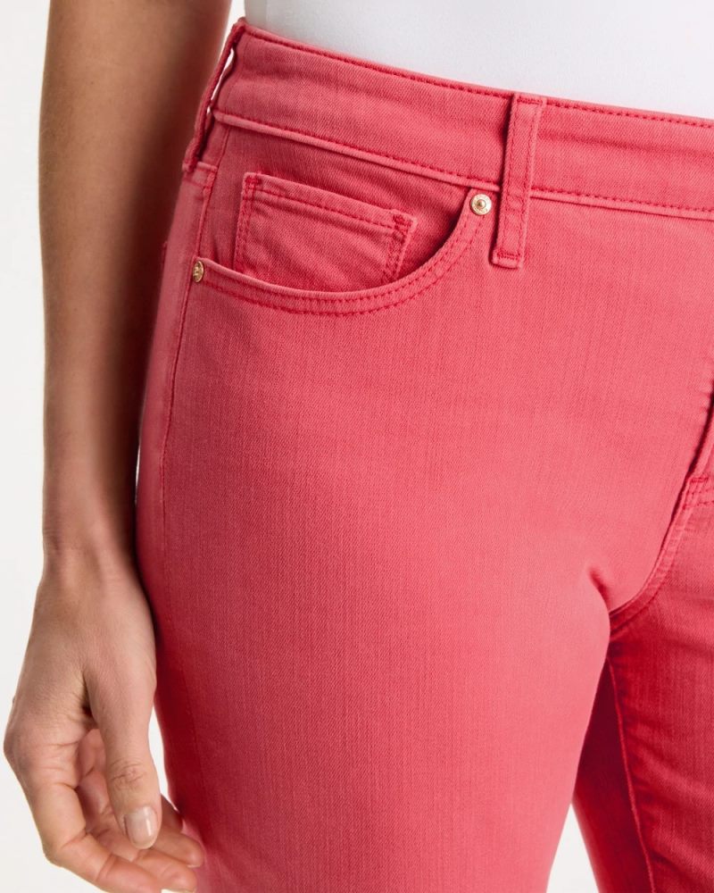 Chicos Girlfriend Slim Capri Jeans - CALYPSO CORAL