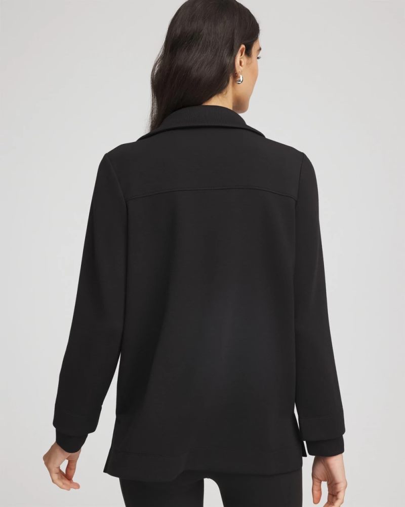 Chicos Zenergy® Collared Tunic - BLACK