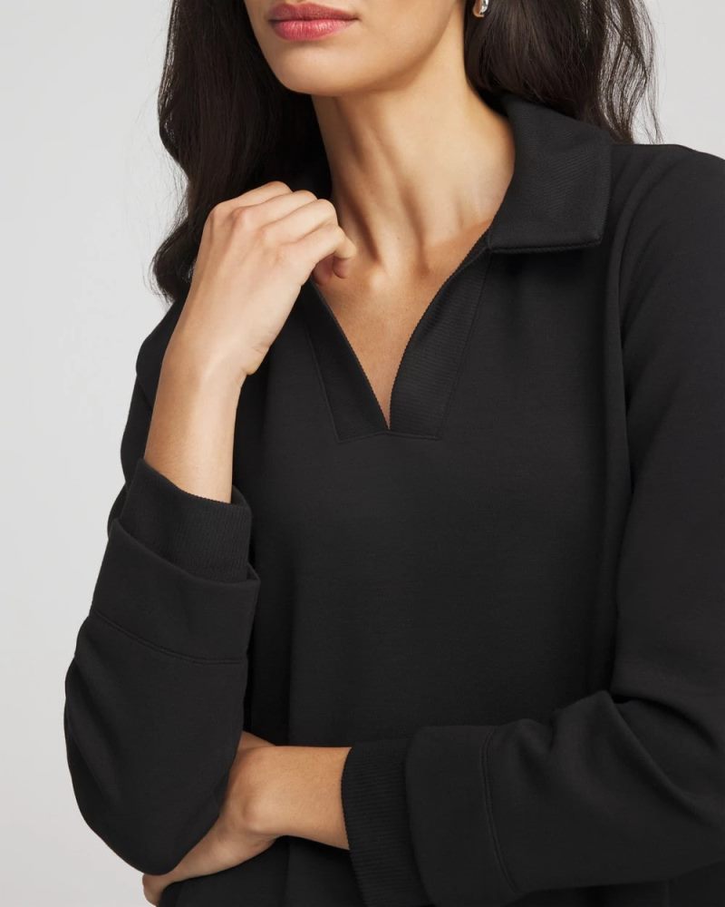 Chicos Zenergy® Collared Tunic - BLACK