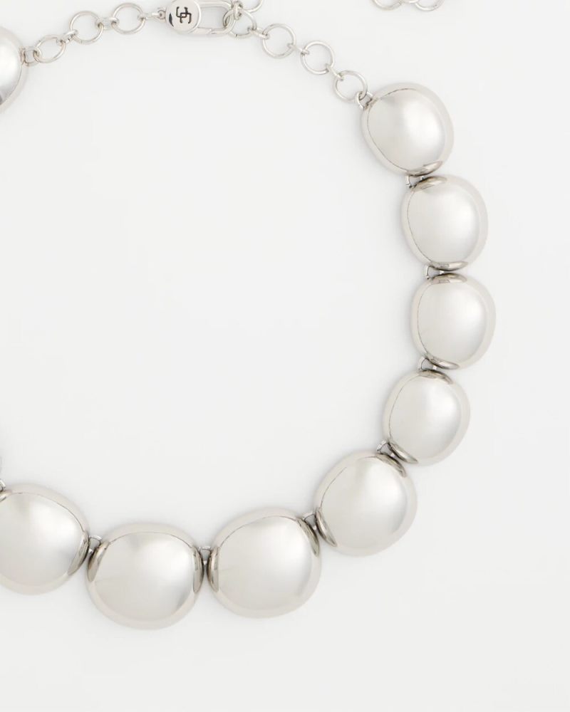 Chicos Silver Pebble Collar Necklace - SILVER