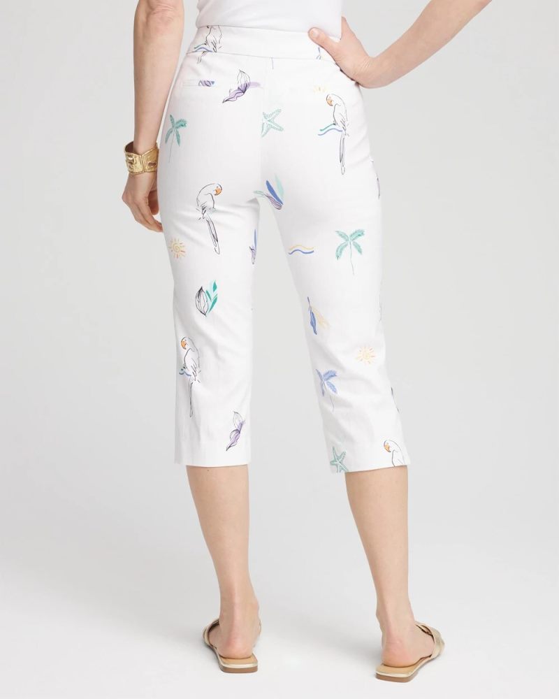 Chicos Brigitte™ Island Pull-On Capri Pants - ALABASTER
