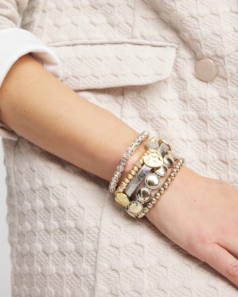 Chicos Gold Heart Stretch Bracelet - GOLD