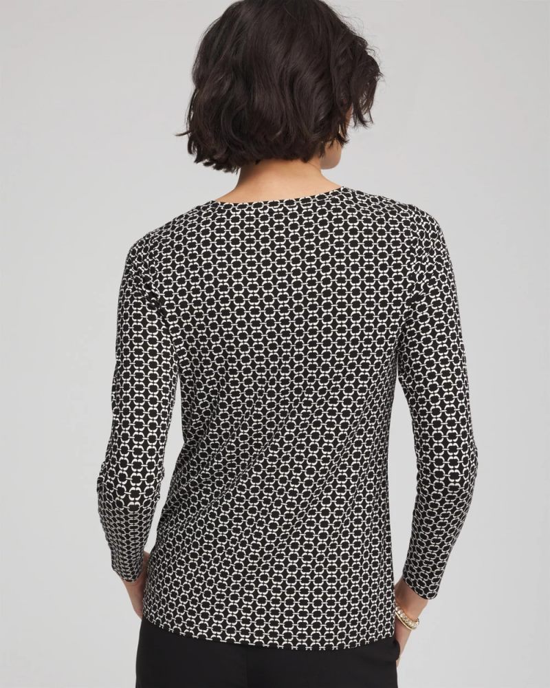 Chicos Touch of Cool™ Crewneck Layering Tee - BLACK