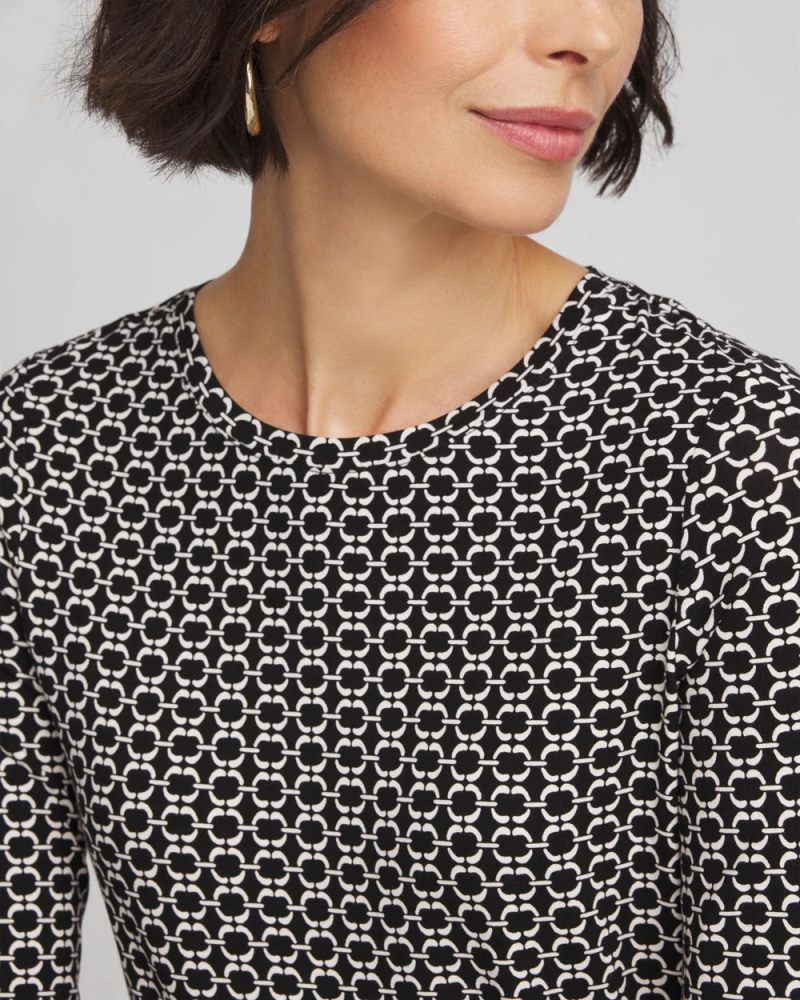 Chicos Touch of Cool™ Crewneck Layering Tee - BLACK