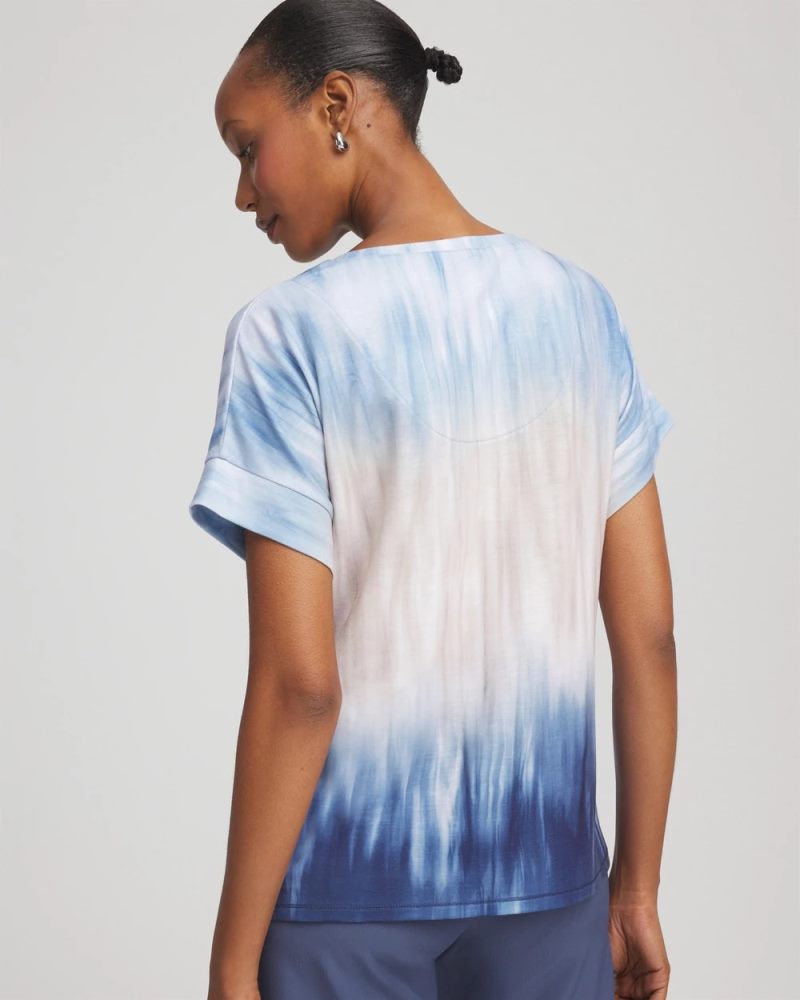 Chicos Zenergy® Slub Short-Sleeve Tee - PASSPORT BLUE