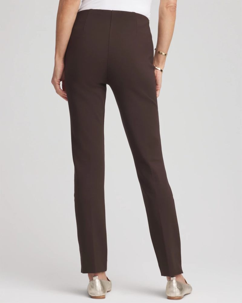 Chicos Juliet Slim Trim Detail Ankle Pants - COCOA BEAN