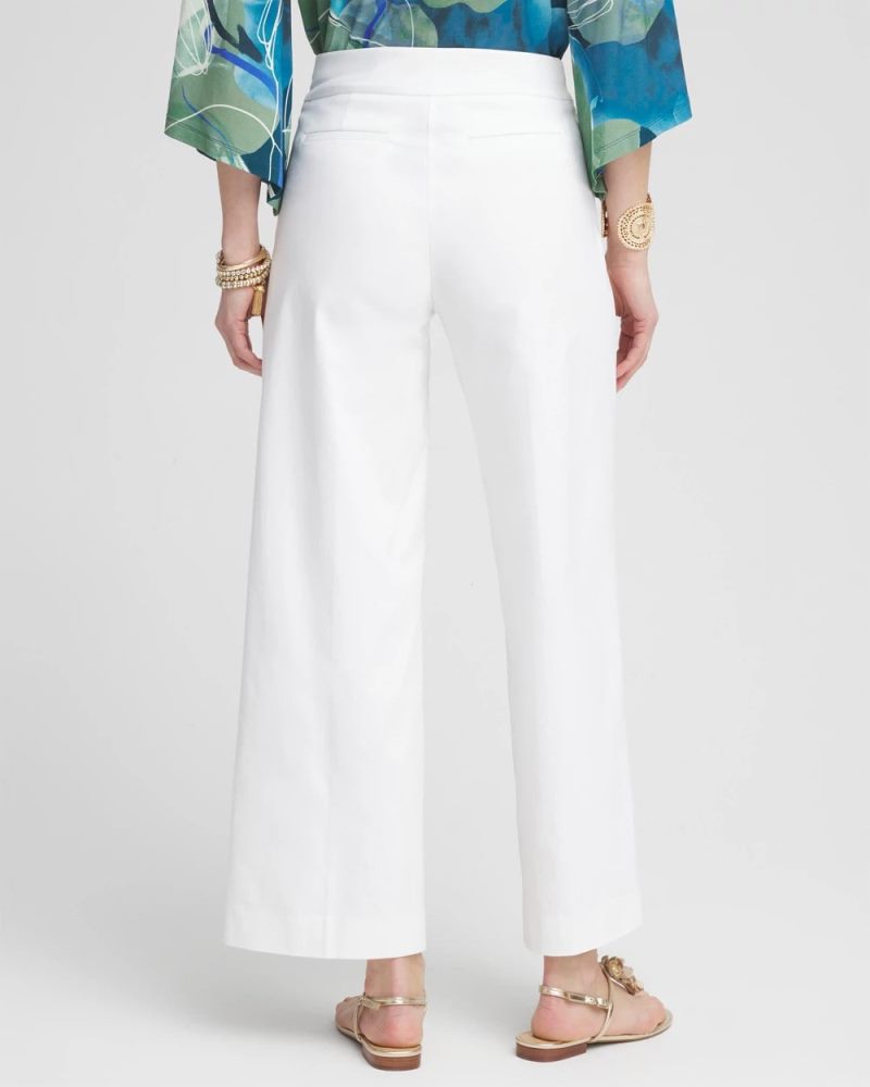 Chicos Brigitte™ Wide-Leg Cropped Pants - ALABASTER