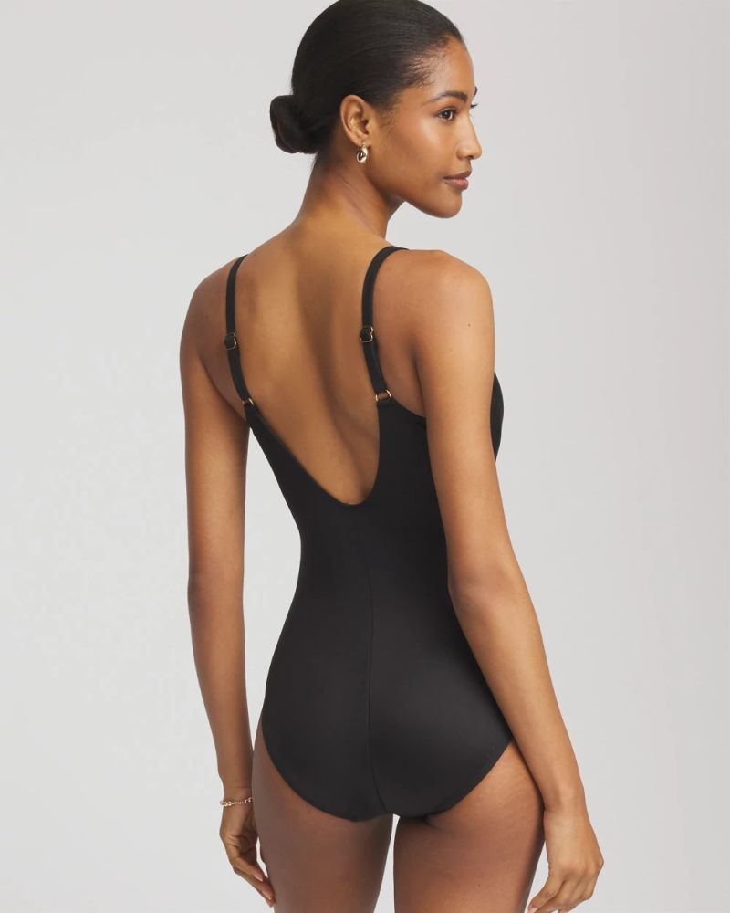Chicos Miraclesuit® Razzle Dazzle Antheia One Piece Swimsuit - BLACK