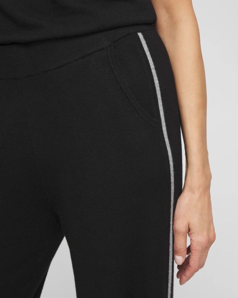 Chicos Zenergy® Luxe Side Stripe Ankle Pants - BLACK
