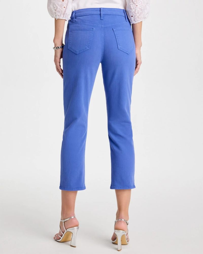 Chicos Girlfriend Slim Cropped Jeans - AMPARO BLUE